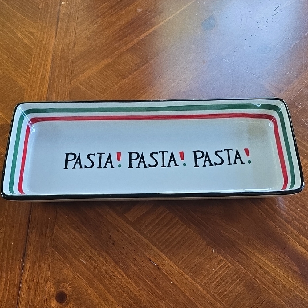 Pasta Serving Platter with Italian Colors